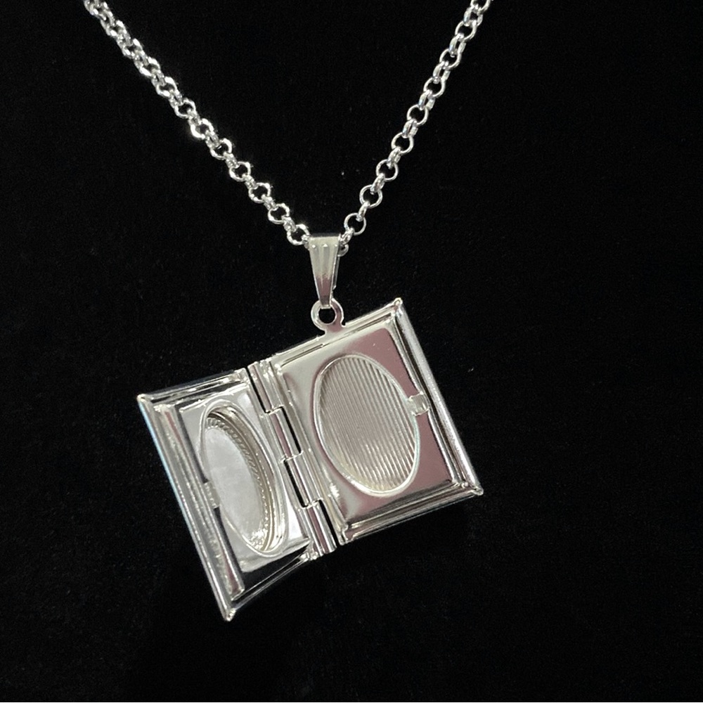 Book Locket Necklace - Picture 4 of 11